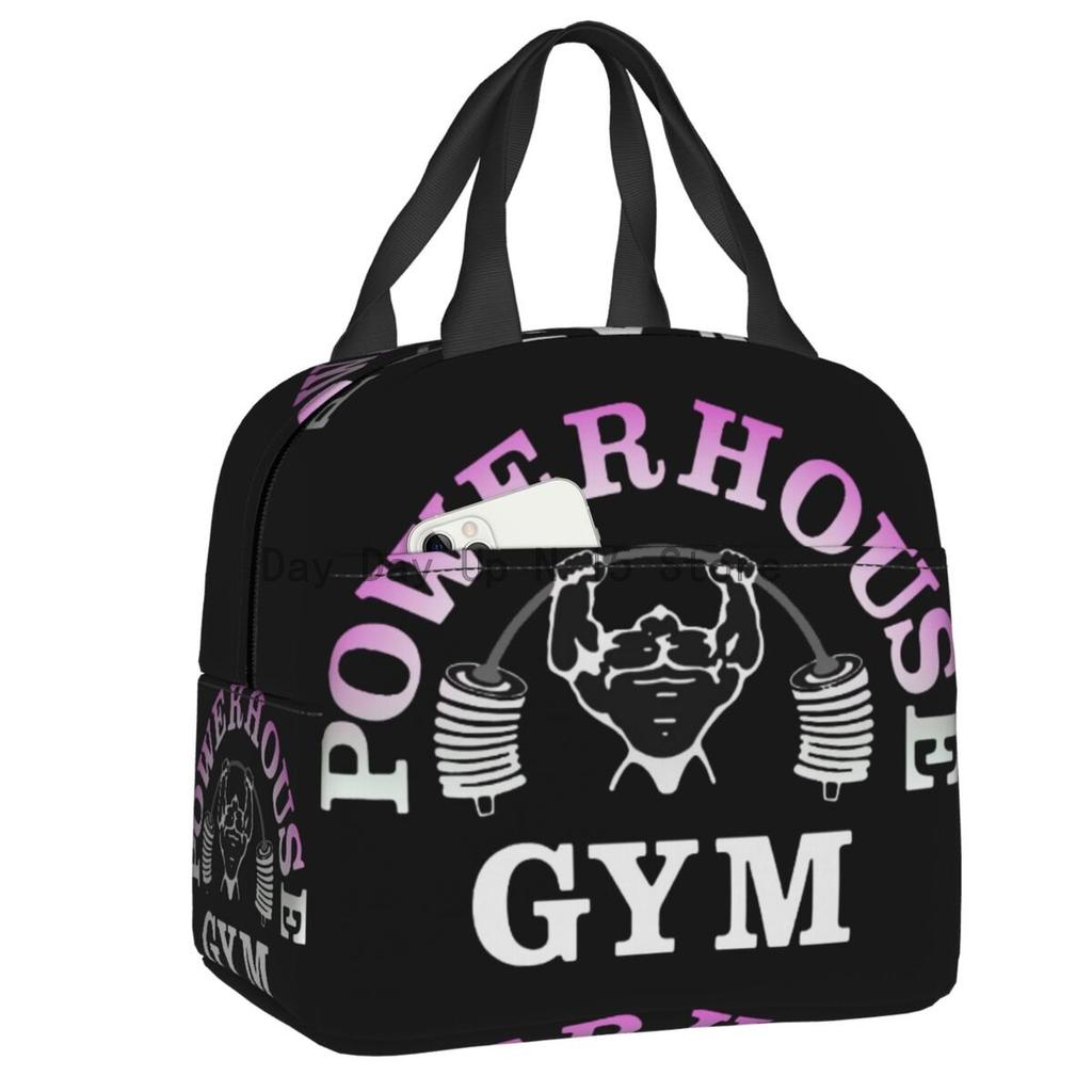 Powerhouse Gym Logo термоизолированная сумка для ланча для женщин, бодибилдинга, фитнеса, портативный контейнер для ланча, дорожная коробка для хранения еды