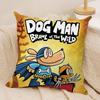 Comic Cartoon DDogmans Cushion Cover Silky Short Plush Invisible Zipper Dustproof Sofa Pillow Case for Home Decor