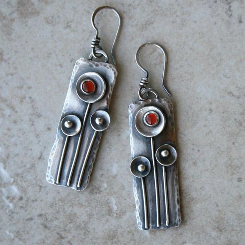 1 пара ретро геометрических спиральных персонализированных серег, европейские и американские этнические серьги в племенном стиле, женские украшения