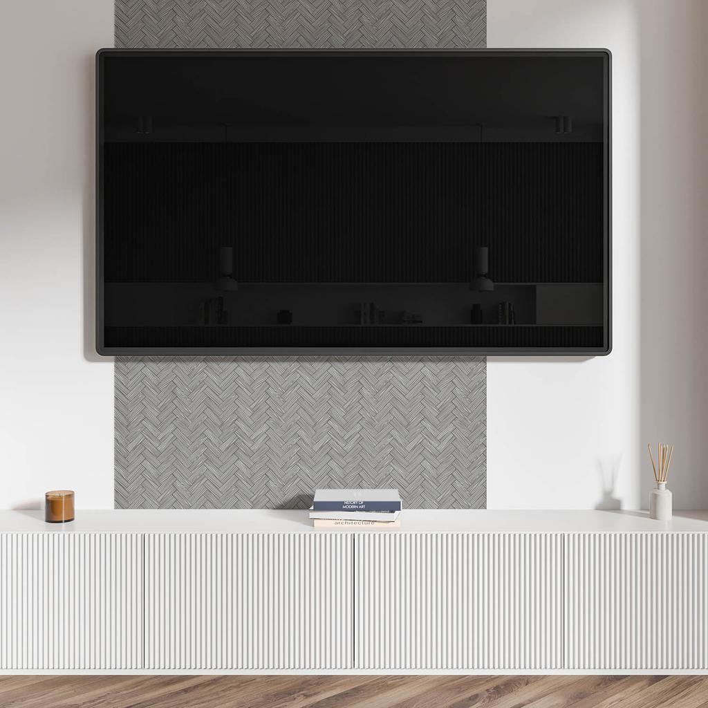 Naklejany Panel Pcv Z Motywem Idealny Do Przedpokoju 100X50 Cm Drewniana Jodełka Wzór
