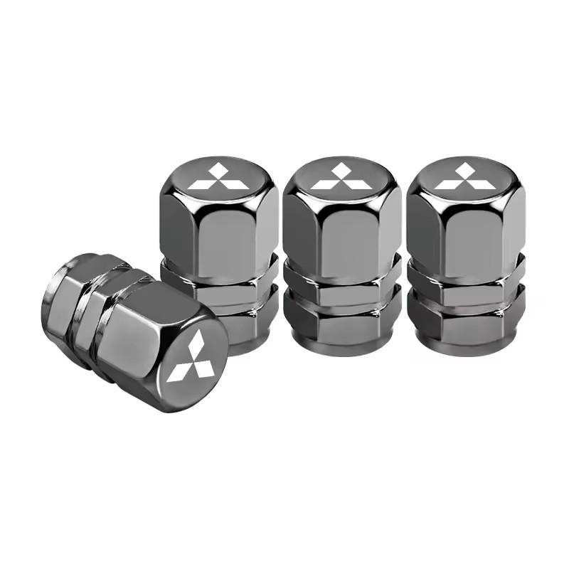 mkhr6 4pcs Styling Wheel Tire Valve Air Stem Cap Duust Cover For Mitsubishi Triton Ralliart Ex Star Eclipse Outlander Pajero ASX Colt
