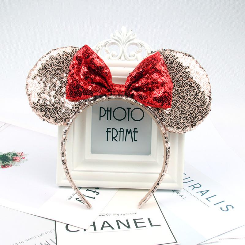 Sparkling Bow Headband for Adults and Children for Princess Photo Shoots and Amusement Park Hair Accessories