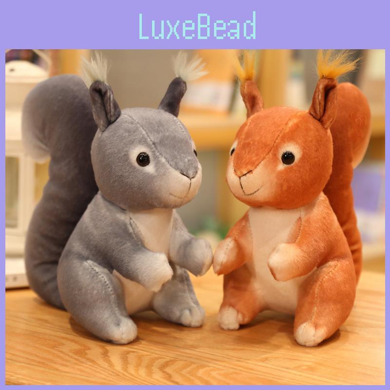 Plush Squirrel Toy Animal Stuffed Field Mouse Doll Bedroom Decoration Gift Kids