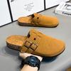 Модные кожаные мужские сандалии Летние мужские сандалии Женские тапочки Уличные Пляжные Повседневные Zapatos Hombre Нескользящая Роскошная Обувь НА ВСЕ СЛУЧАИ 36-47
