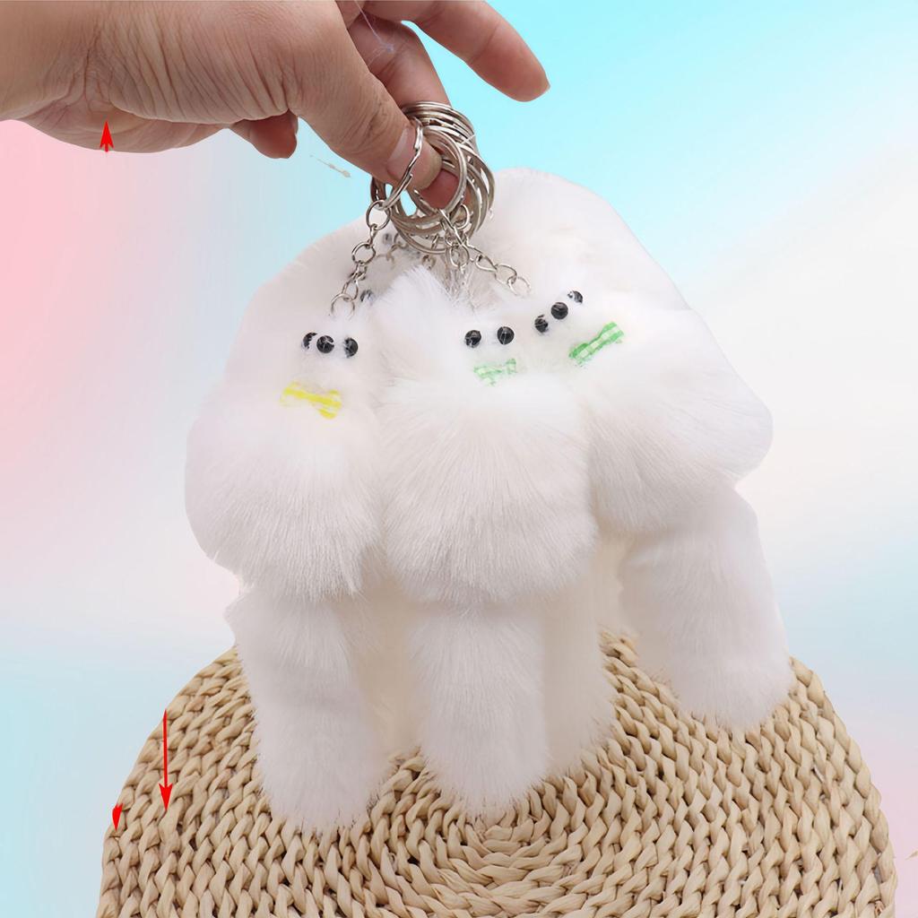 Очаровательный брелок-помпон в виде лисы - Женский шарм для сумки, аксессуар для рюкзака и подвеска для мобильного телефона