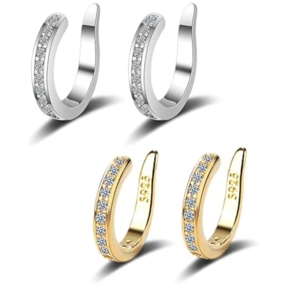 Reusable Clip Earrings Punk Rock Style No Hole Ear Clip Fashion Ear Corrector Clips Daily Wear