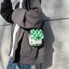 Клетчатая одноплечевая холщовая маленькая женская сумка Harajuku Girl Soft Sister Trend Crossbody Bag