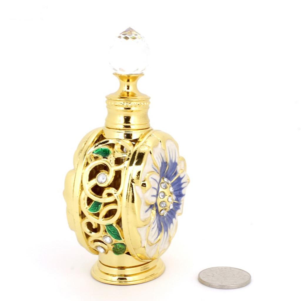 12 мл флакон духов винтажный пустой контейнер металлический рельефный цветок пустые искусственные многоцветные многоразовые банки