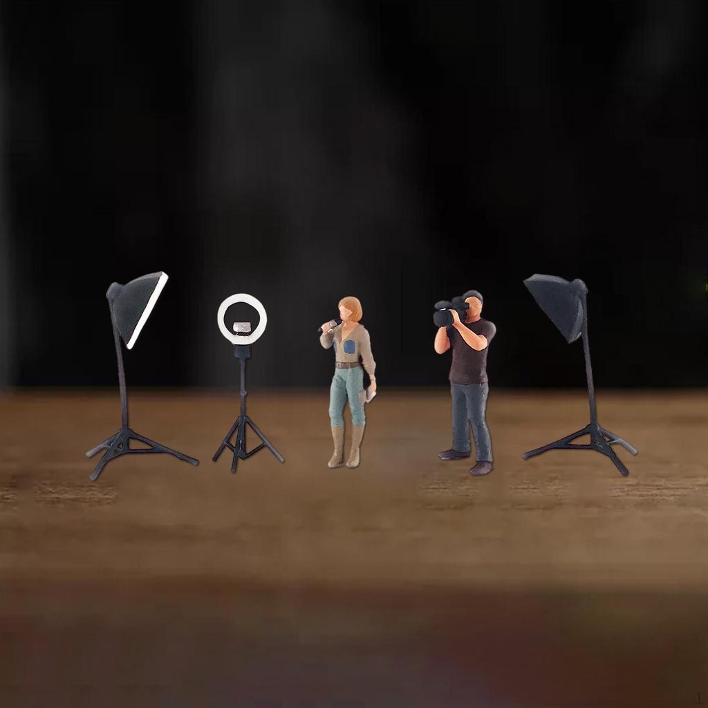 5 окрашенных 1/64 фотограф модель миниатюрные сцены микропейзаж заполняющий свет женский хост