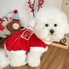 Chinese Knot Buttons Dog New Year Clothes Soft Dog Fleece Vest Embroidered Comfortable Pet Tang Suit for Cats and Dogs