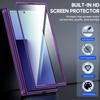 Samsung Galaxy Z Fold 7 Protective Case with RFID Wallet Holder Kickstand and Full Coverage Protection-Purple