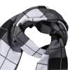 Aisi Yalan Black and White Check Knitted Scarf
