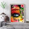 5D Diy Diamond Painting Eyes Hidden In Flowers Cross Stitch Set Full Diamond Embroidery Mosaic Art Picture of Rhinestones Decor Gift