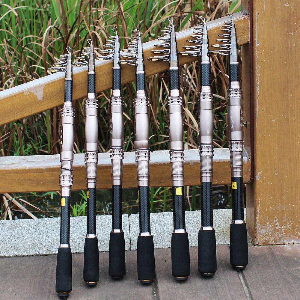 1.5M -3.3M Portable Telescopic Fishing Rod Carbon Fiber Travel Portable Super Hard Fishing Pole