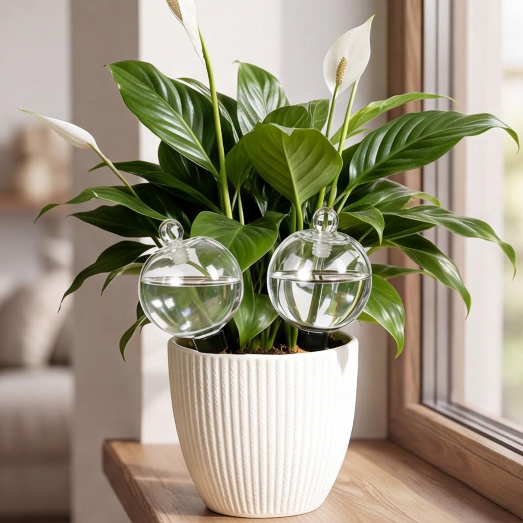 19oz Large Self Watering Globes for Plants 4 Pack Ceramic Plant Watering Bulbs with Slow Release Auto Drip System for Indoor Outdoor Houseplants Va