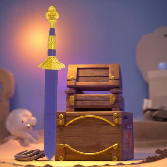 26-дюймовое фиолетовое косплей-оружие из аниме, 3D-печатный фэнтезийный аксессуар для костюма на Хэллоуин, коллекционные подарки для фанатов
