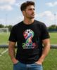 Футболка Чемпионата мира по футболу FIFA 2026 Черная с графическим принтом Футбольная футболка для фаната футбола США