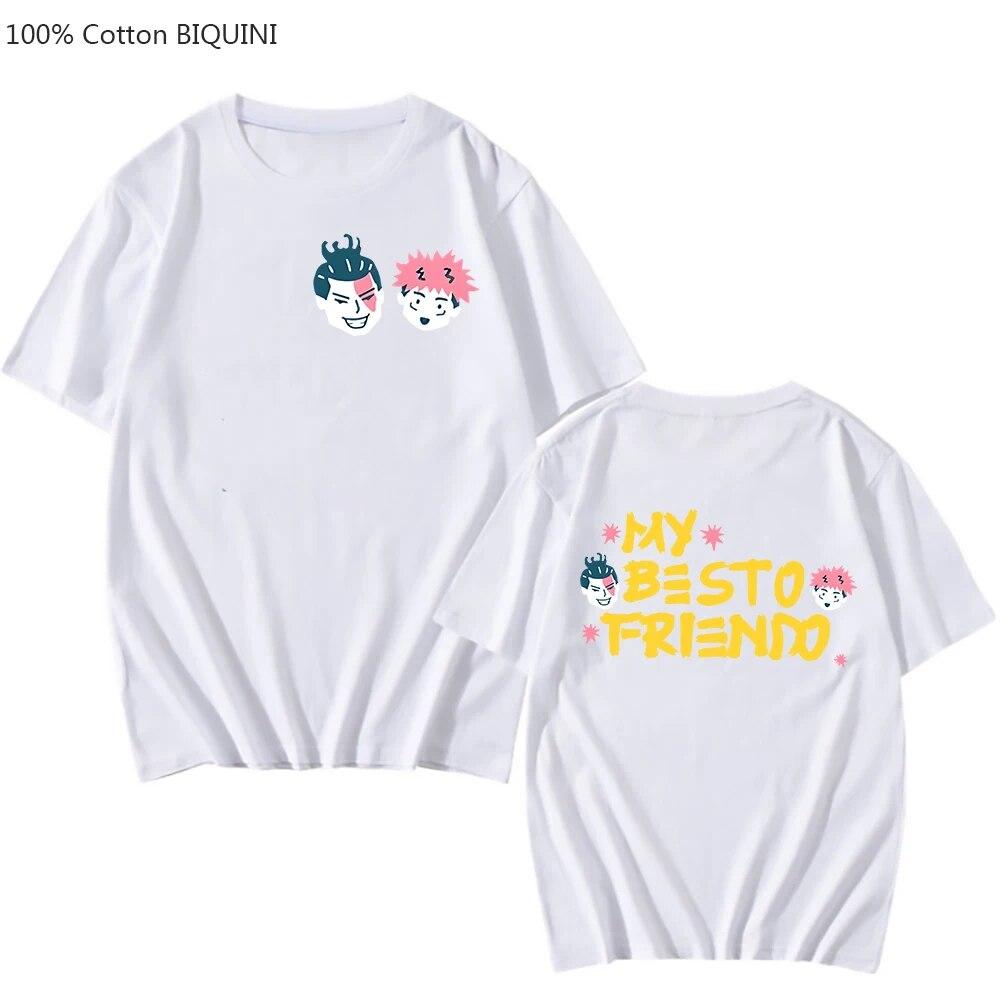 Футболка My Besto Friendo Itadori Yuji Aoi Toudou, футболка с принтом аниме, унисекс/женская летняя футболка, топы, дзюдзюцу кайсен, футболка с японским аниме