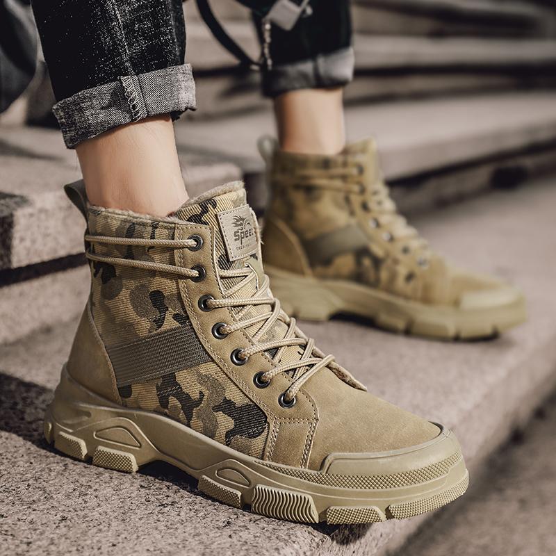 Fashion 2025 New Style Trendy Fashionable Cotton Boots Warm Wear-resistant Comfortable Simple Shoes Botines Para Hombres Zapatillas Male