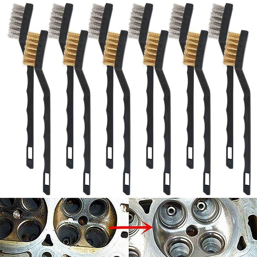 Car Stainless Steel Cleaning Brushes Grill Clean Tool Wire Brush Rust Paint Remove Tool