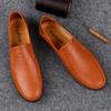 Classic Business Shoes Genuine Leather Mens Slip On Flats All-match Male Comfortable Loafers Casual Shoes Soft-Soled Moccasins