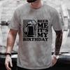 Футболки с надписью «Пивной день» с надписью «Пиво, я, это мой день рождения» Мужские футболки Одежда Y2K Мальчишник Выпивка Команда Парные футболки
