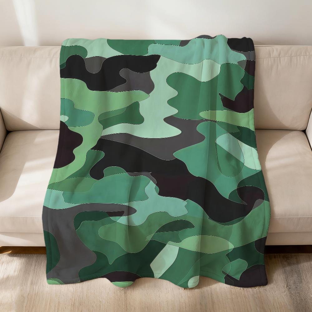 Fashion Retro Colorful Camouflage Art Flannel Soft Warm Plush Blanket Sofa Living Room Pet Hogar Bedroom Gift Home Car Portable