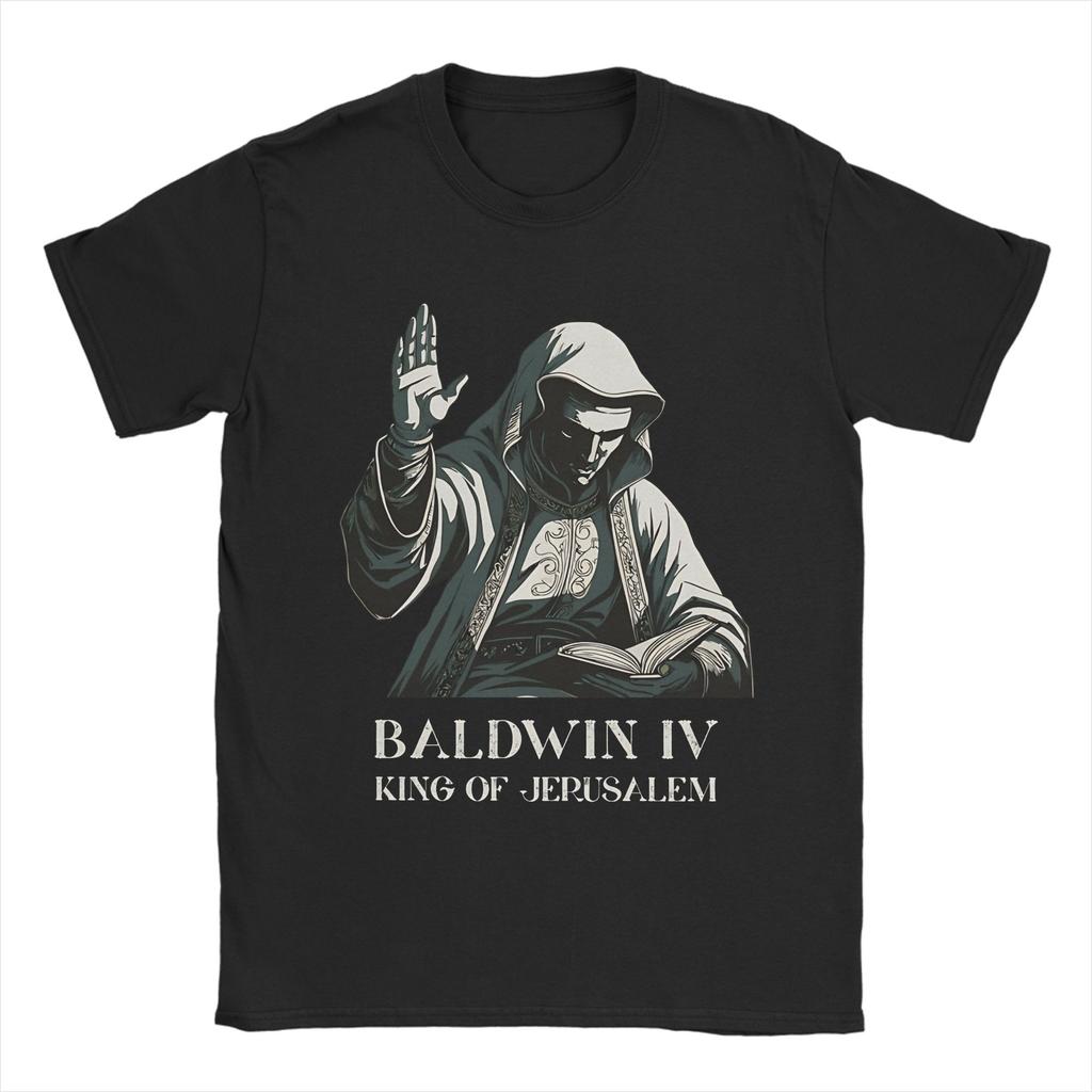 Baldwin IV of Jerusalem T Shirt for Men 100% Cotton Novelty T-Shirts Round Collar Tee Shirt Short Sleeve Clothes Gift Idea
