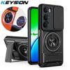 KEYSION Магнитный Чехол для Телефона для VIVO Y21d Y31 5G Y19S Pro Слайдер Защита Камеры Вертикальная Подставка Кольцо Ударопрочная Задняя Крышка