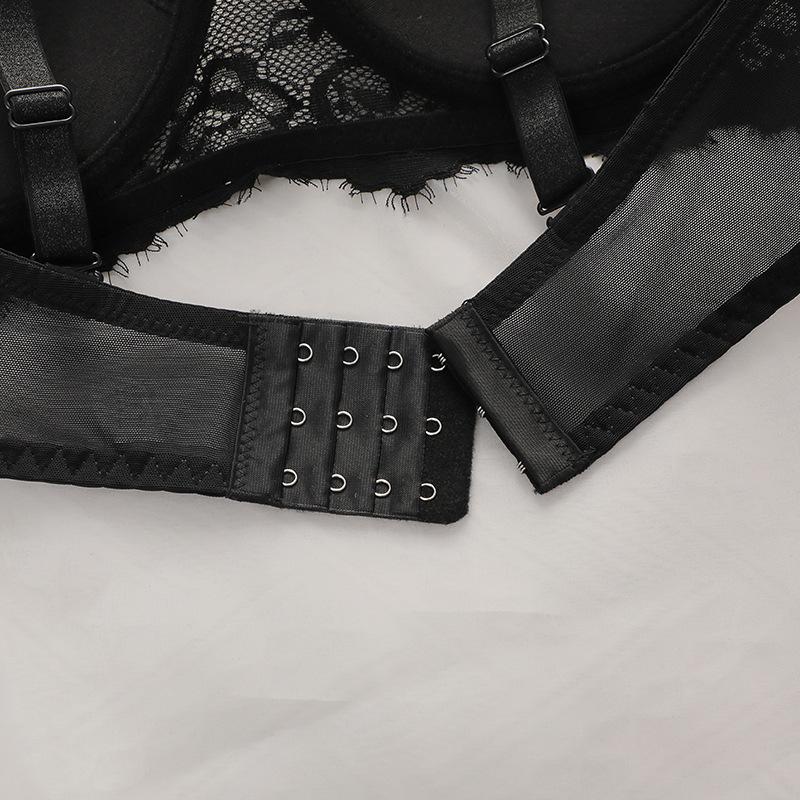 European and American Large Size Thin Style Beautiful Back Sexy Plus Size Underwear with Steel Ring Push Up Bra