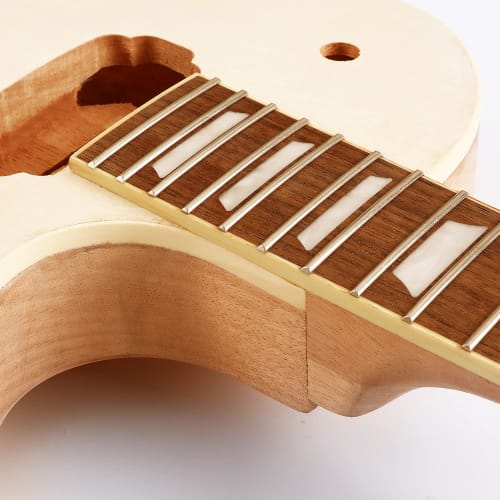 MUSOO Project Electric Guitar Builder Kit DIY with All Accessories, Natural