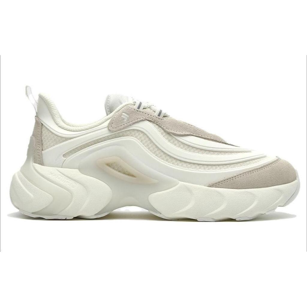 Fila Fusion Ray 4 Ткань Замша Коровья Кожа Удобные Универсальные Низкие Повседневные Кроссовки Женские Белый T12W331108FBA