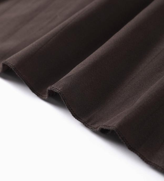 В наличии: Элегантное коричневое лоскутное платье с драпировкой, короткими рукавами и поясом для весны/лета 2025