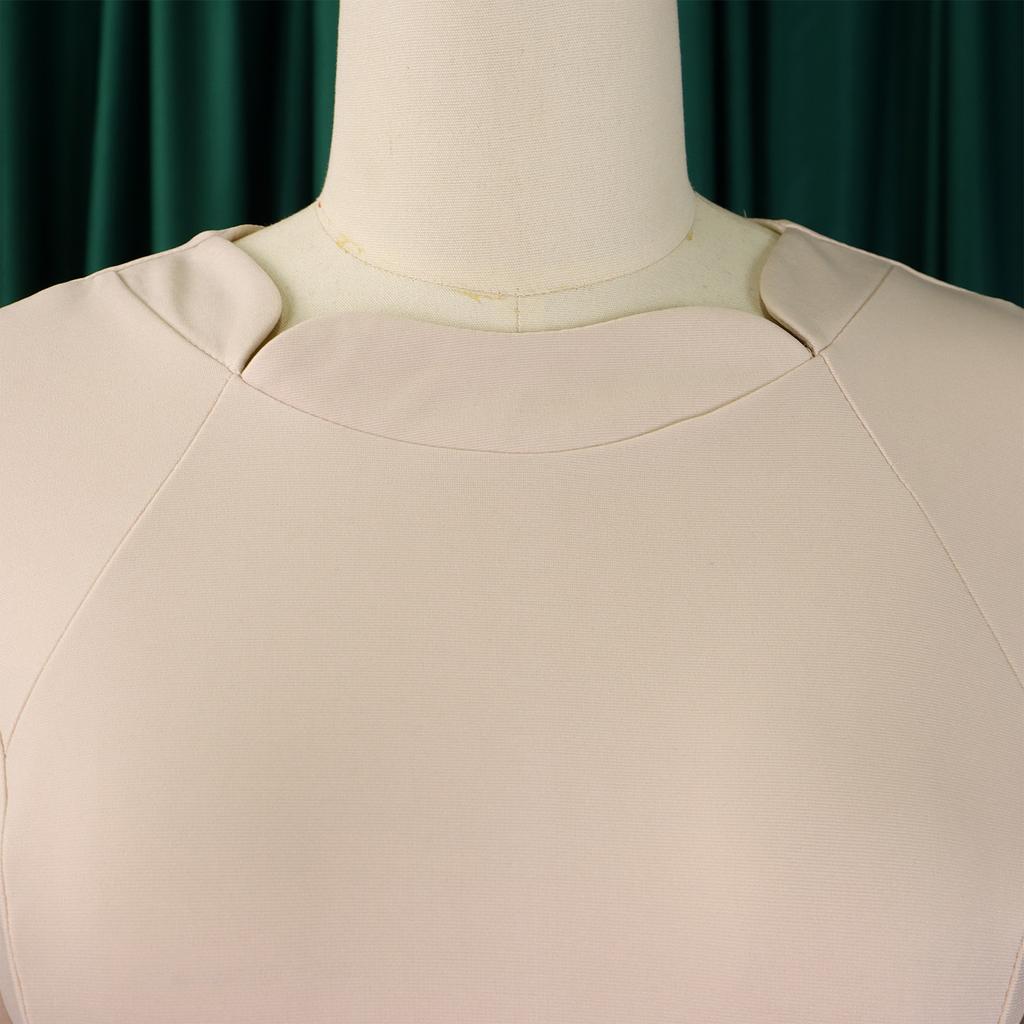 YYFS Женская мода на лето и весну, однотонное повседневное платье с коротким рукавом и квадратным воротником с высокой талией