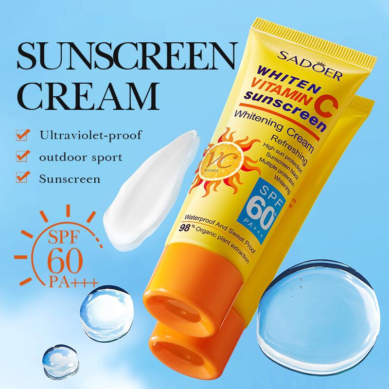 Солнцезащитный крем SPF60 + VC SADOER Vitamin C Isolation Освежающий солнцезащитный крем