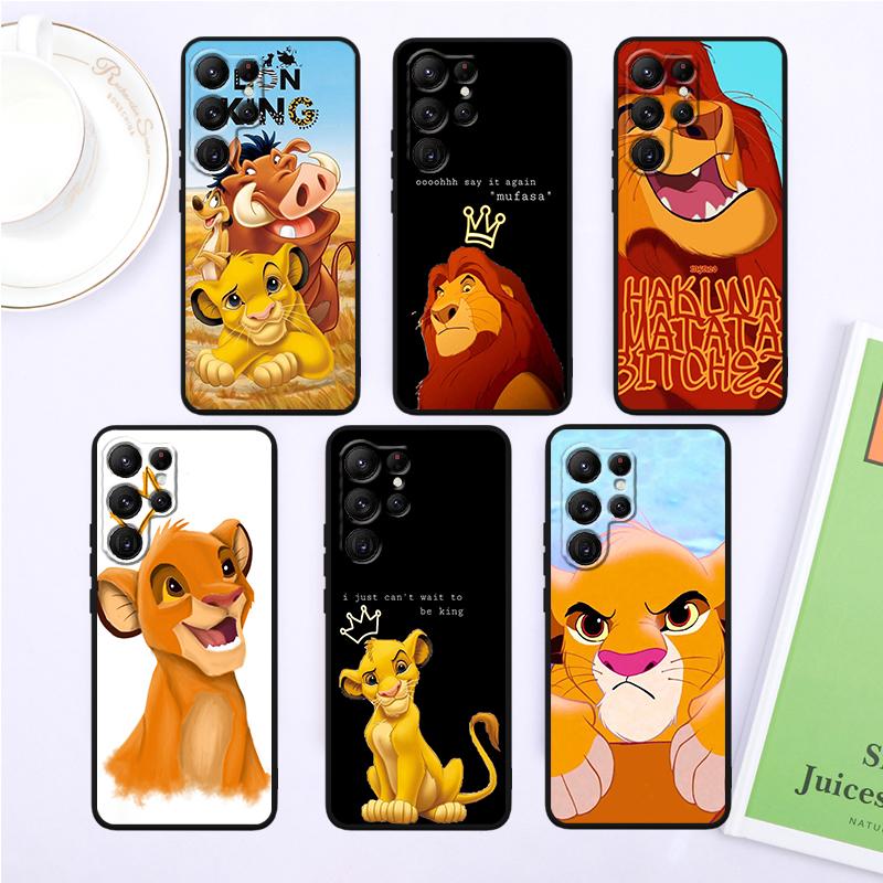 Аниме Король Лев для Samsung Galaxy S24 S23 S22 S21 S20 FE S10 S10E Plus Ultra Pro Lite 5G черный чехол для телефона из ТПУ