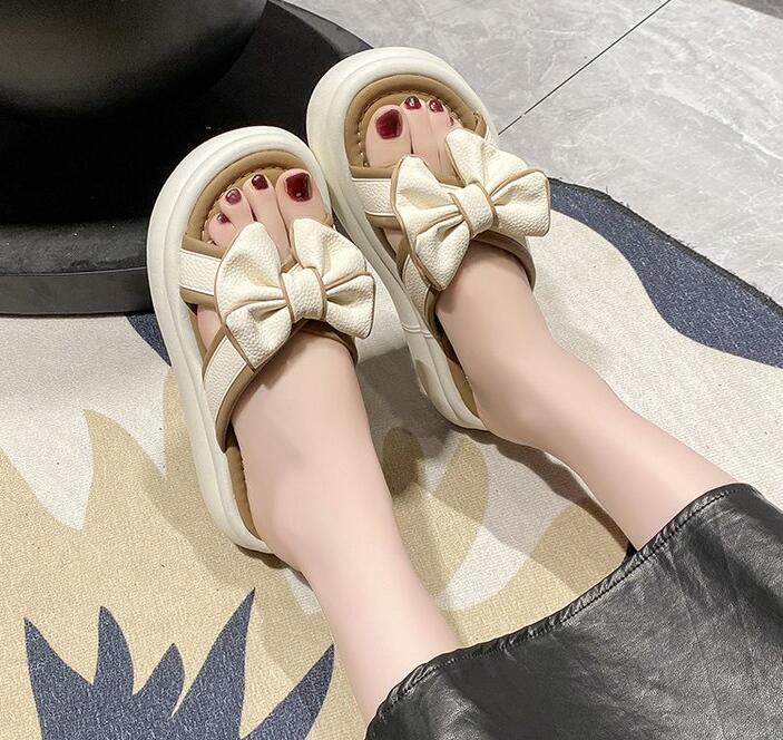 Летние новые туфли на платформе женские тапочки с цветочным дизайном и открытым носком женские туфли повседневные тапочки домашние нескользящие тапочки