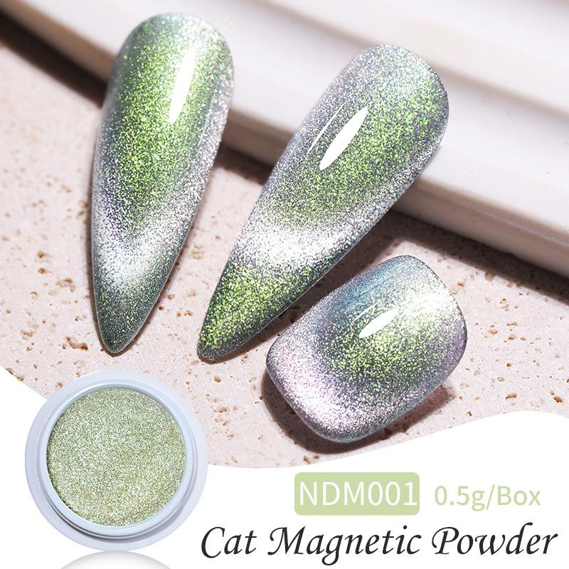 Nicole Diary Aurora Spar Cat'S Eye Powder, Dream Dynamic Spar Smoothie Cat'S Eye Magnetic Powder Diy Manicure Nail Powder