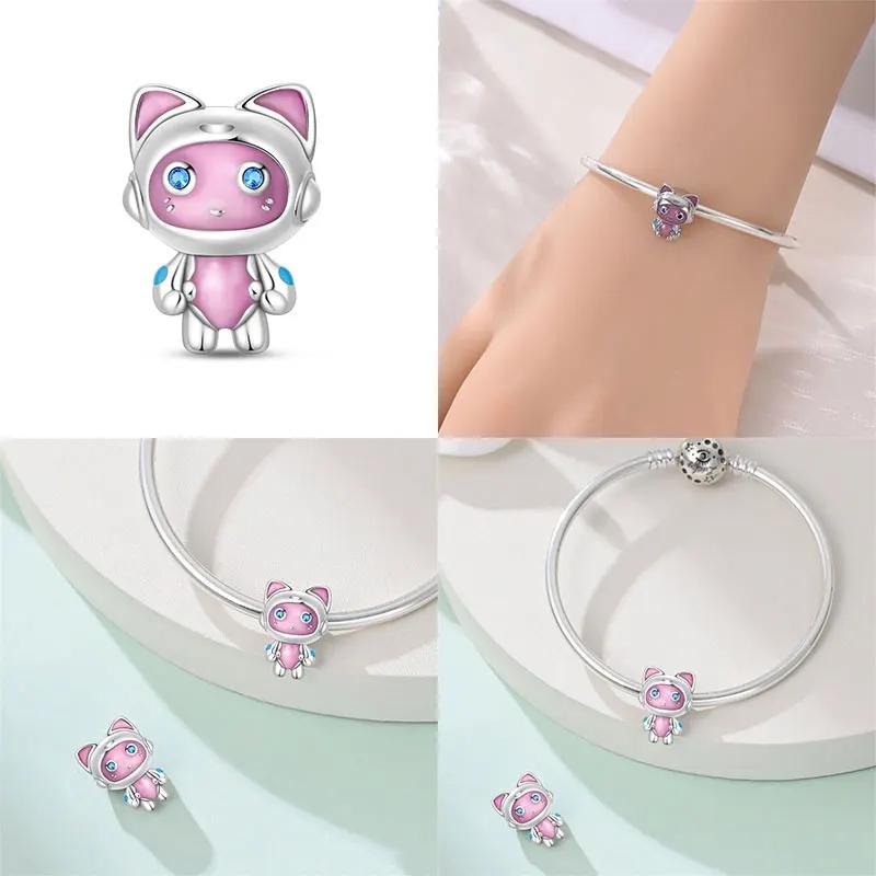 Шармы из 100% меди подходят для оригинального нового летнего браслета с кокосовым пляжем для путешествий с ИИ-роботом, для изготовления ювелирных изделий своими руками, женский подарок