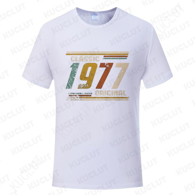 Novelty Awesome Vintage Classic 1977 Print Men T Shirts Streetwear Short Sleeve Birthday Gifts Summer Style T-shirt Men Clothes