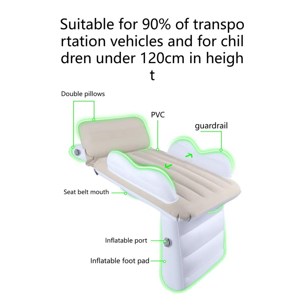 Надувная кровать для автомобиля, кровать для путешествий в самолете, портативная надувная кровать для высокоскоростных поездов, флокированный матрас из ПВХ