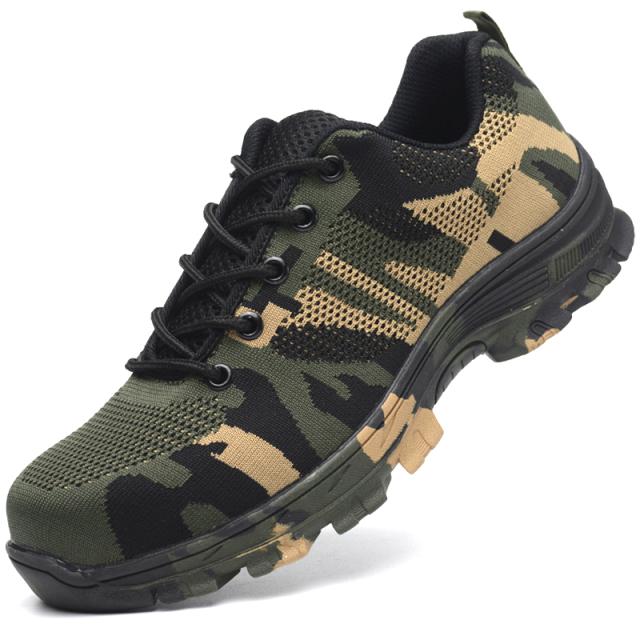 Indestructible Men Shoes Anti -Puncture Safety Shoes Work Sneakers Male Hiking Shoes Anti -Smash Steel Toe Shoes Security Footwear