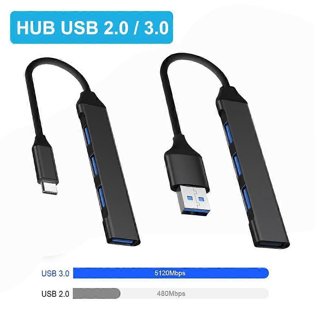 USB C HUB 30 20 Type C 4Port MultiSplitter Adapter For PC Laptop Android