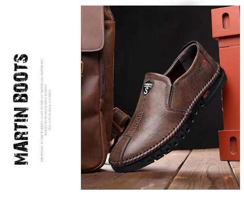 Летние мужские кожаные слипоны 2025 – Модные, дышащие, повседневные и без запаха