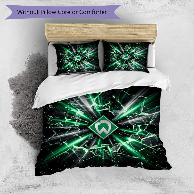 Werder Bremen Football Printed 3 Pieces Bedding Set, Comfortable Skin Friendly Bedroom Duvet Cover Set