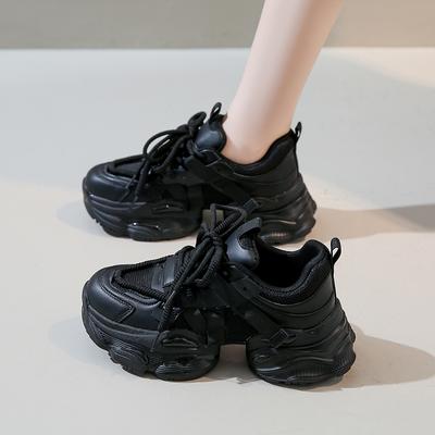 CRLAYDK модные массивные кроссовки для женщин на платформе с сеткой для папы, увеличивающие рост, на танкетке, спортивные, повседневные, для ходьбы, на шнуровке, для тенниса