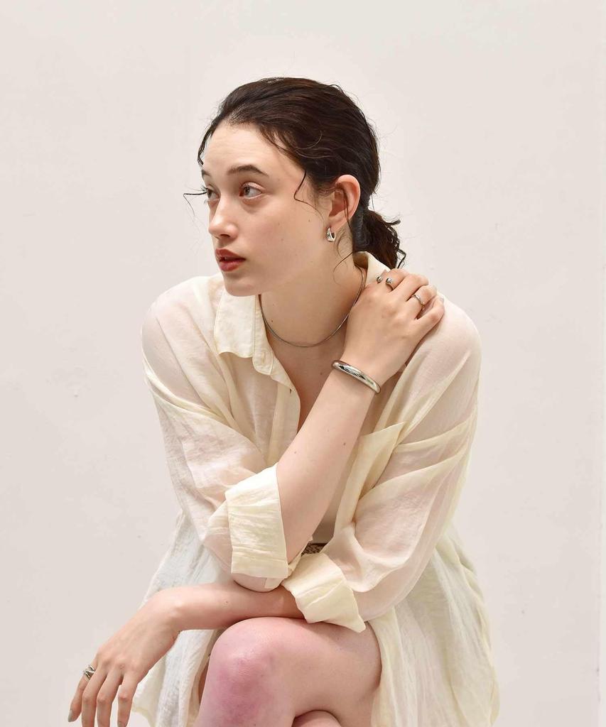 Узкий браслет из нержавеющей стали 316L серебристый M [LHME] Браслет/Хирургический (Гипераллергический)