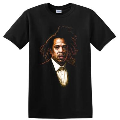 Портрет Jay Z Хип-хоп Рэпер Бизнесмен Футболка Городская Музыкальная Футболка