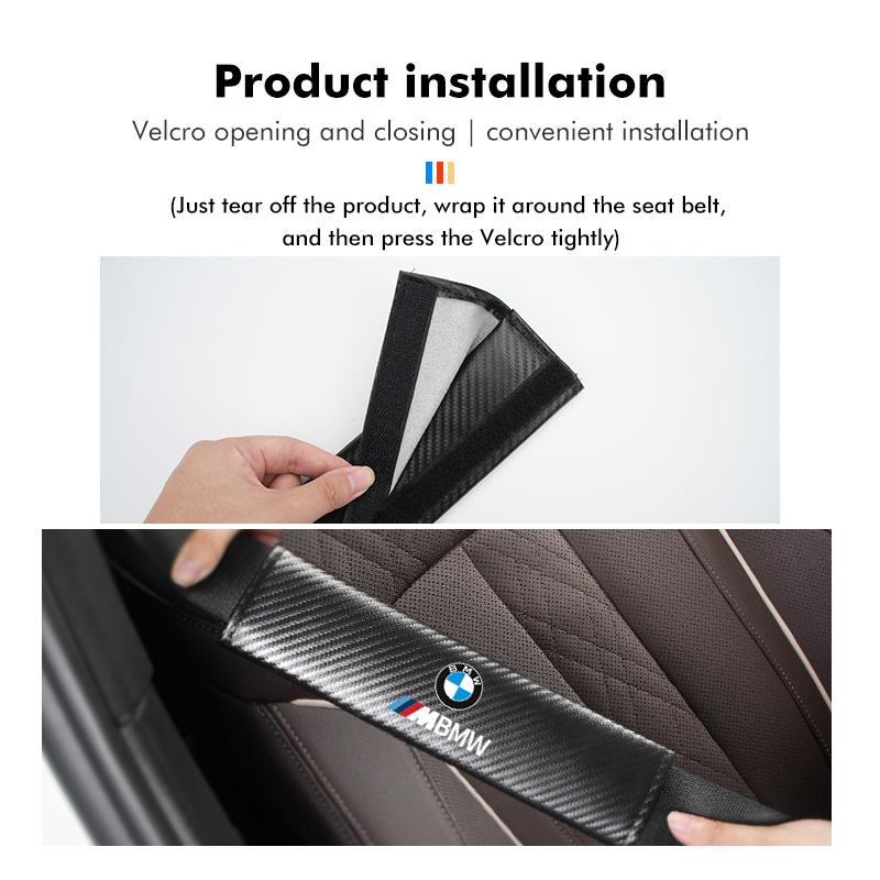 LLIT4 Car Seat Belt Shoulder Carbon Fibre Protection Pad Accessories For BMW M Performance E36 E46 E60 E90 E91 E92 E93 F30 F20