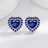 2026 Inlaid Zircon Peach Heart Earrings Women's Small Love Earrings for Your Heart, Women's Cute Heart Earrings